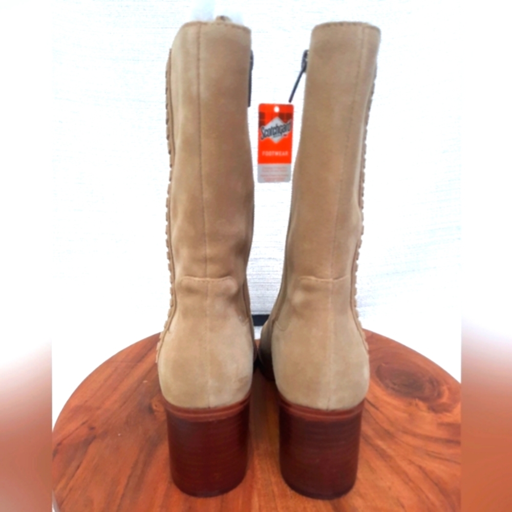 NWT VINCE CAMUTO MID-SHAFT SUEDE BOOTS ZELCINNA TORTILLA VERONA Size 6.5 - Picture 8 of 14